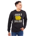 thumbnail image 1 of Iowa Born And Grazed IA Farmer Long Sleeve TShirt Men Women Brisco Brands X, 1 of 6