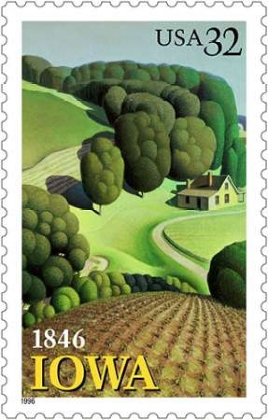 Iowa Canvas Art - US POSTAL SERVICE (24 x 36)