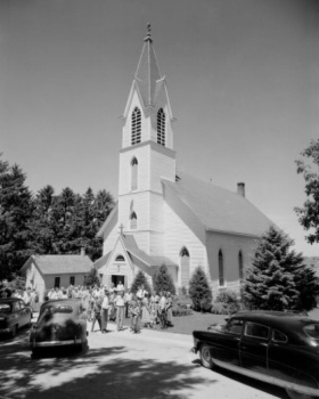 Iowa Clayton County Farmersburg Sunday mass Canvas Art - (24 x 36)
