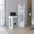 thumbnail image 1 of Iowa Computer Desk with Spacious Work Surface, Integrated Four-Tier Bookcase, Single-Door, 1 of 5