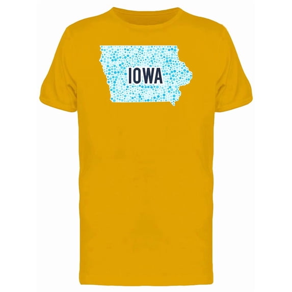 Iowa Dotted Map Ts Tee Men's -Image by Shutterstock