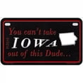 thumbnail image 1 of Iowa Dude Novelty Metal License Plate 7" x 4" Motorcycle, 1 of 1
