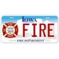 thumbnail image 1 of Iowa Fire And Rescue Novelty Car Auto License Plate, 1 of 2