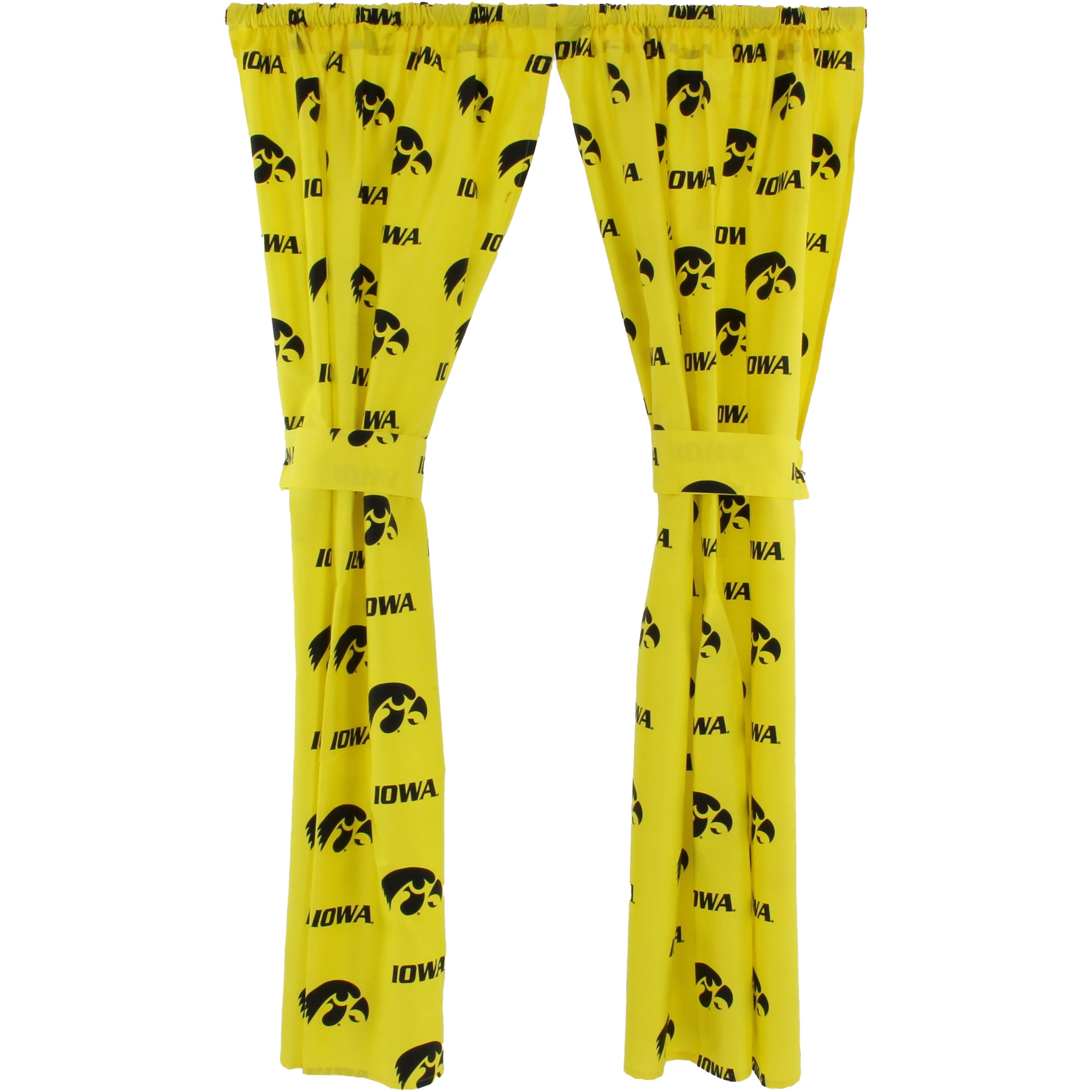 Iowa Hawkeyes 100% Polyester, 84" Curtain Panels, Set of 2
