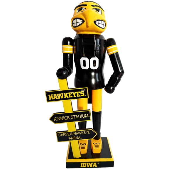 Iowa Hawkeyes 12" Mascot Nutcracker