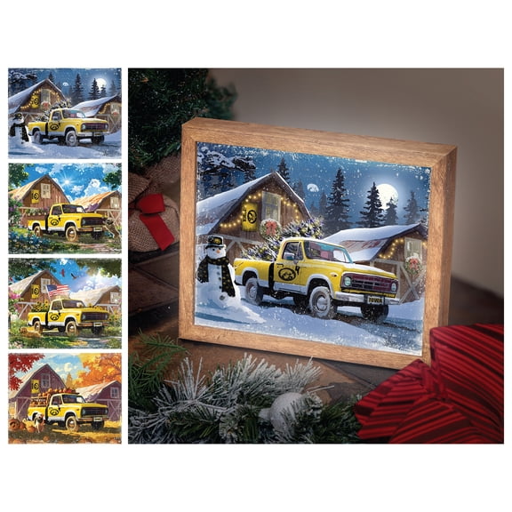 Iowa Hawkeyes 12" x 11" Four Seasons LED Light Box