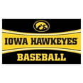 thumbnail image 1 of Iowa Hawkeyes 28" x 16" Baseball Trapper Door Mat, 1 of 1