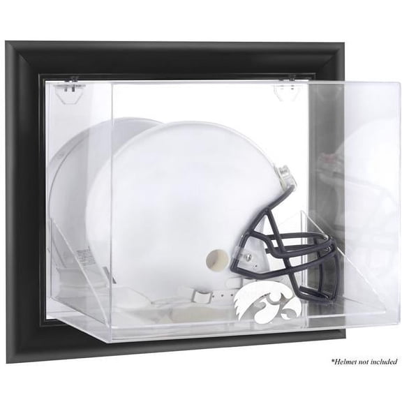 Iowa Hawkeyes Black Framed Logo Wall-Mountable Helmet Display Case