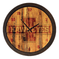 thumbnail image 1 of Iowa Hawkeyes: Block I - Weathered "Faux" Barrel Top Wall Clock, 1 of 5
