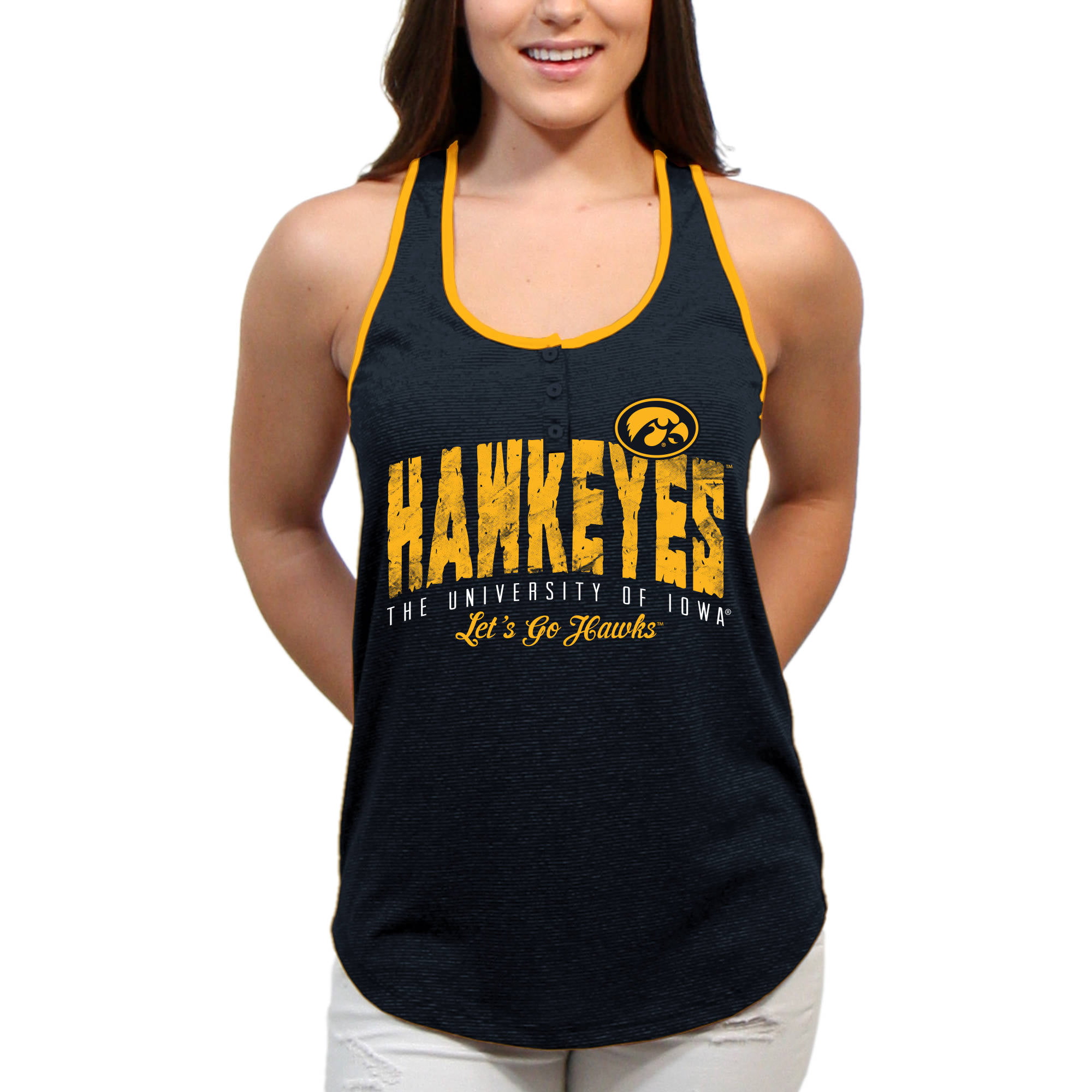 Iowa Hawkeyes Choppy Arch Women'S/Juniors Team Tank Top - Walmart.com