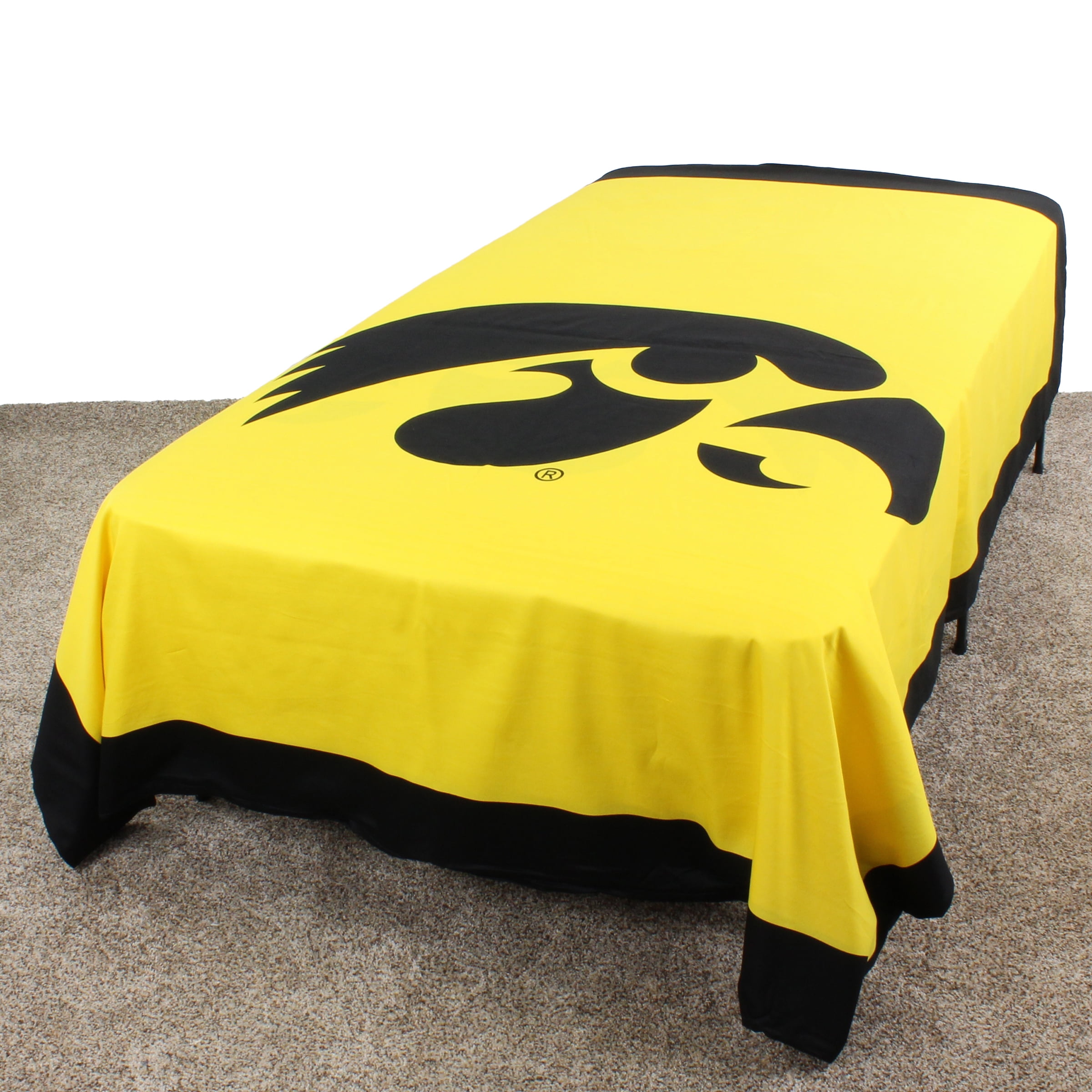 Iowa Hawkeyes Duvet Cover / Summer Blanket, 2 Sided Reversible, 100% Cotton, 86" x 96", Queen