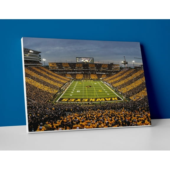 Iowa Hawkeyes Football Stadium Poster or Canvas Wall Art