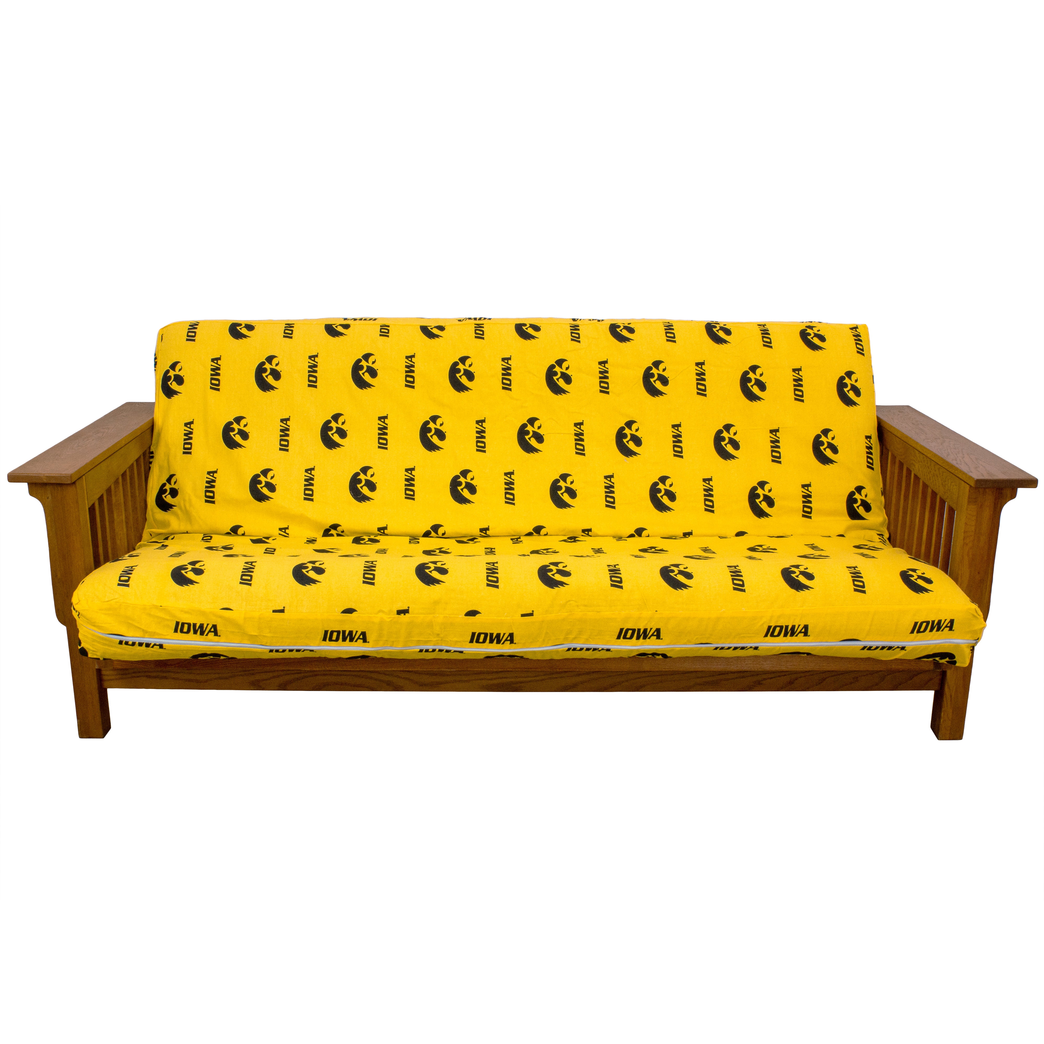 Iowa Hawkeyes Futon Cover - Full size fits 6 and 8 inch mats