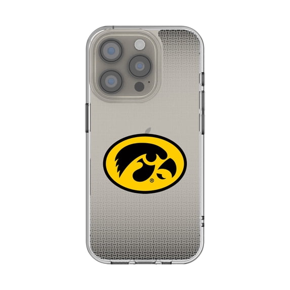 Iowa Hawkeyes Linen Logo iPhone Clear Case