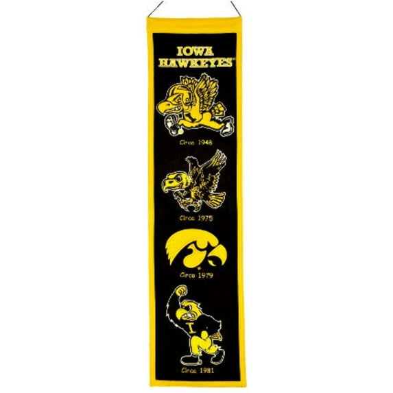 Iowa 8"x32" Wool Banner Heritage