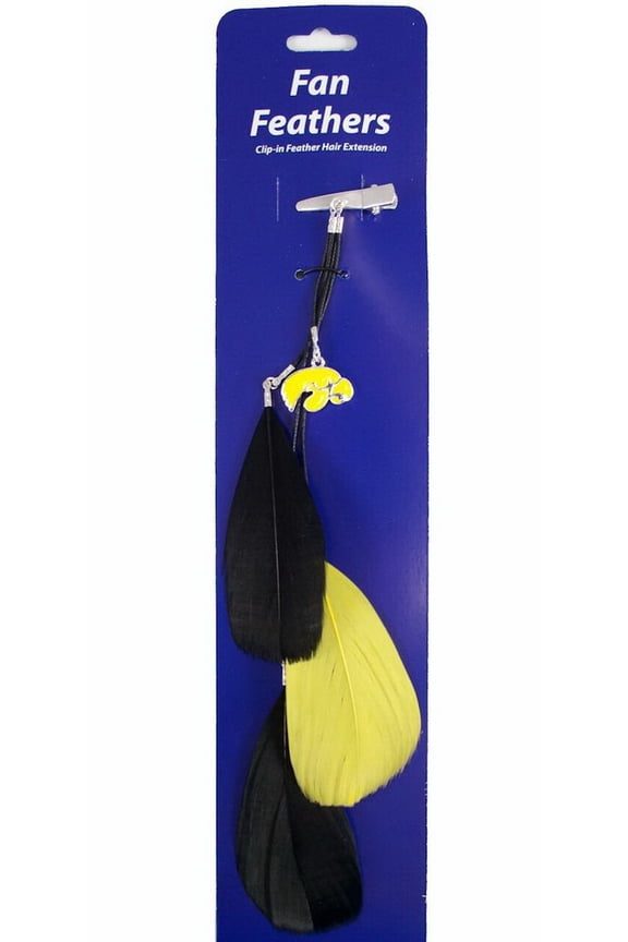 Iowa Hawkeyes Team Color Feather Hair Clip