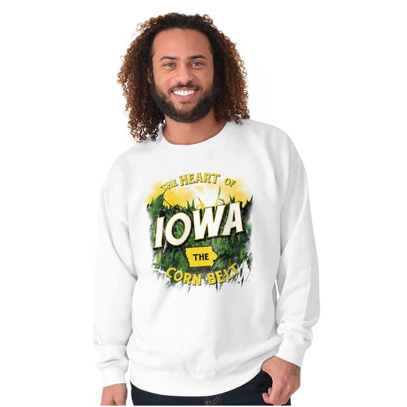 Iowa Heart Of The Corn Belt Farmer Unisex Plus Fleece Graphic Sweatshirt Brisco Brands 5X