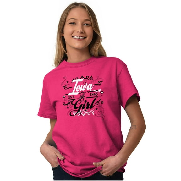 Iowa IA Fancy Feminine Filagree Women's Plus Size Graphic Tee Brisco Brands 2X