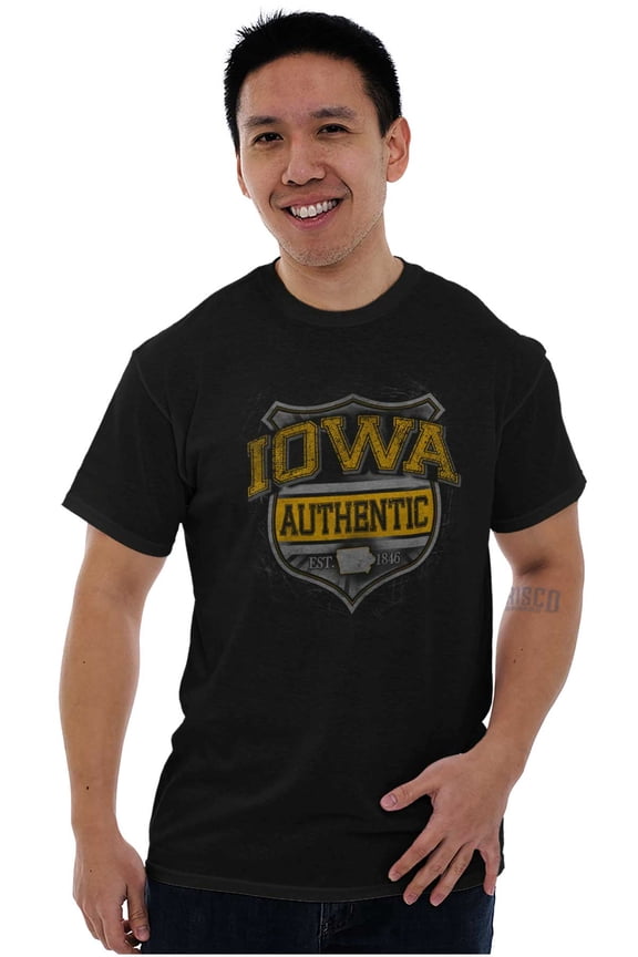 Iowa IA Student Pride Cool Gameday Men's Graphic T Shirt Tees Brisco Brands L