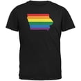 thumbnail image 1 of Iowa LGBT Gay Pride Rainbow Black Adult T-Shirt - Large, 1 of 1