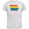 thumbnail image 1 of Iowa LGBT Gay Pride Rainbow White Adult T-Shirt - Medium, 1 of 1