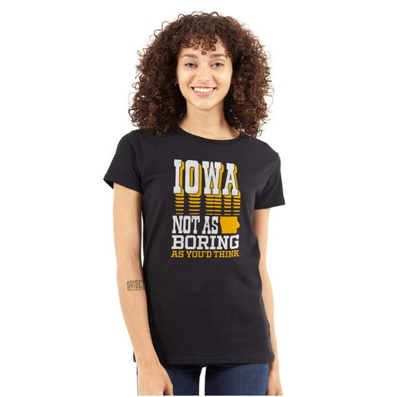 Iowa Locals Home State Pride Funny IA Womens Fitted Plus Size Graphic Tee Brisco Brands 2X