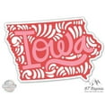 thumbnail image 1 of Iowa Shape Cute Letters Native Local - 12" Vinyl Sticker Waterproof Decal, 1 of 1
