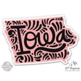 thumbnail image 1 of Iowa Shape Cute Letters Native Local - 8" Vinyl Sticker - For Car Laptop I-Pad - Waterproof Decal, 1 of 1