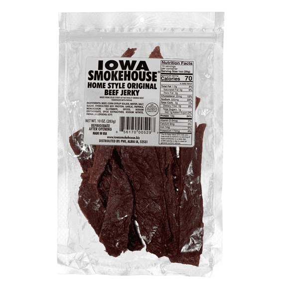 IOWA SMOKEHOUSE Home Style Original Beef Jerky, 10 oz