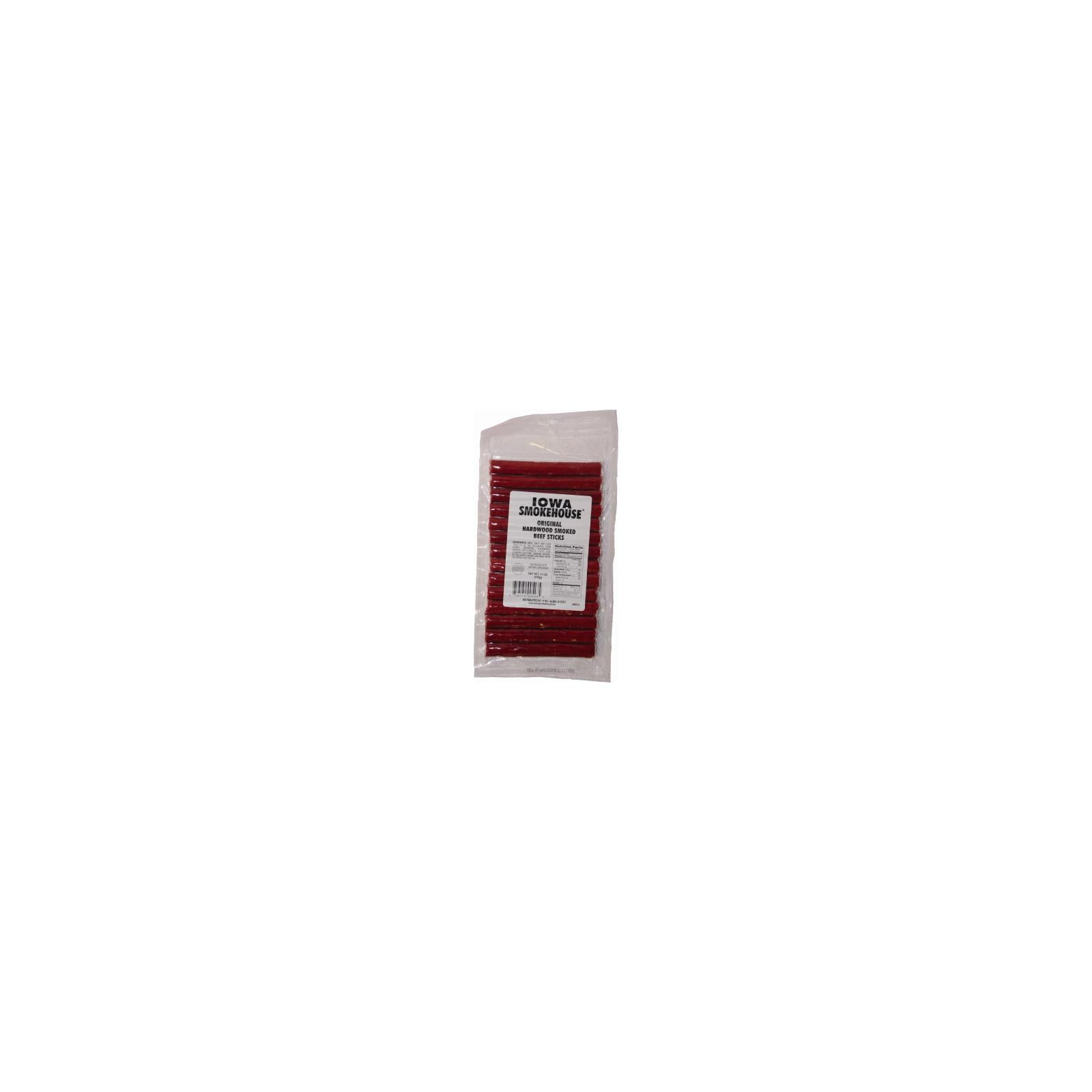 Iowa Smokehouse IS-MB11 Hardwood Smoked Beef Sticks, Original, 11-oz. - Quantity 12