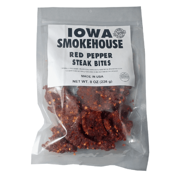 Iowa Smokehouse IS-SBRP 8 oz.Red Pepper Steak Bites