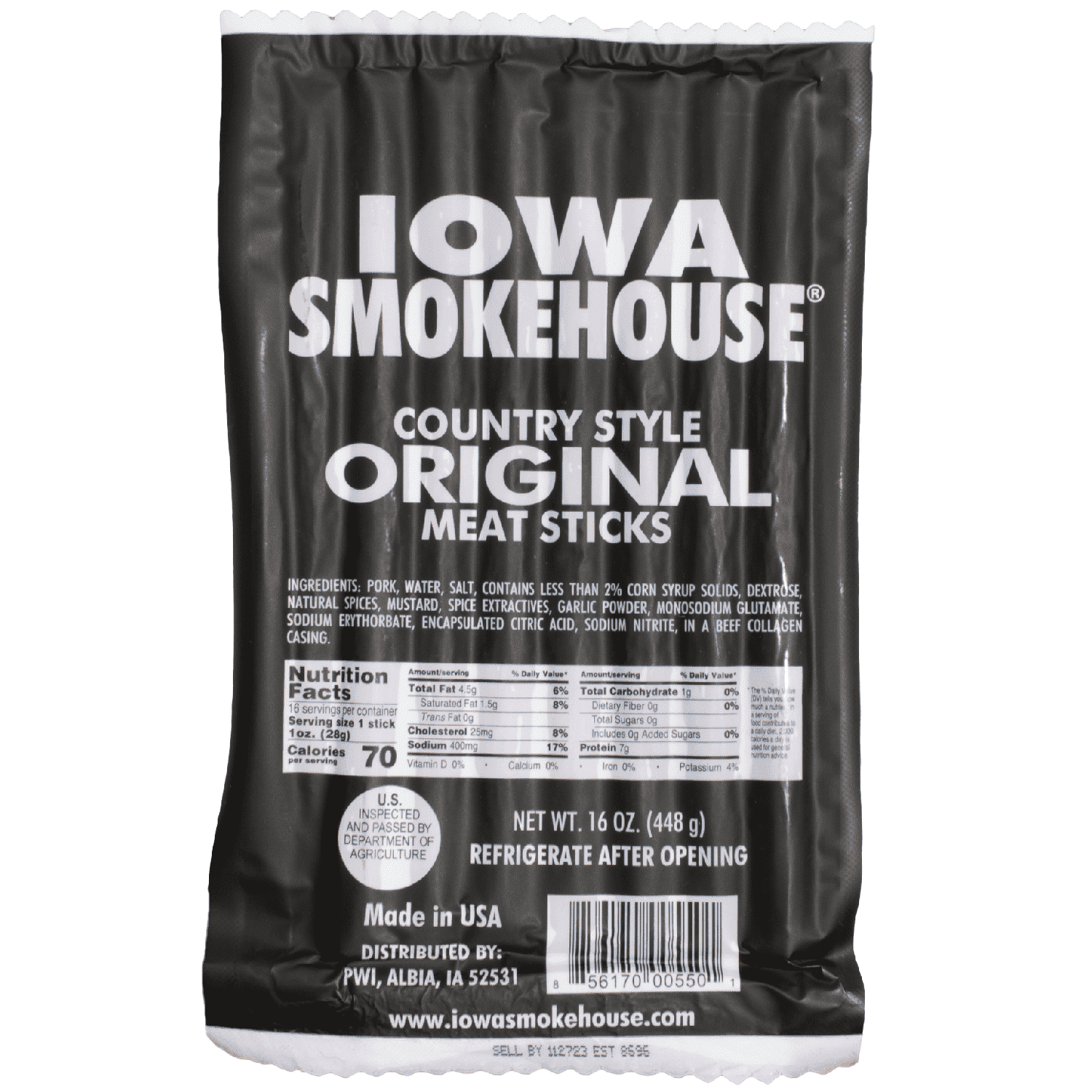 IOWA SMOKEHOUSE Original Country Style Meat Sticks, 16 oz - Walmart.com