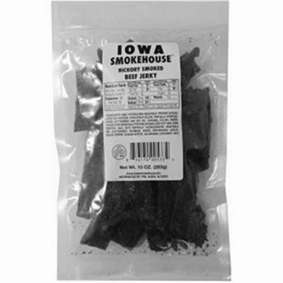 Iowa Smokehouse & Preferred Wholesale 10 oz Hickory Flavor Beef Jerky - Pack of 6