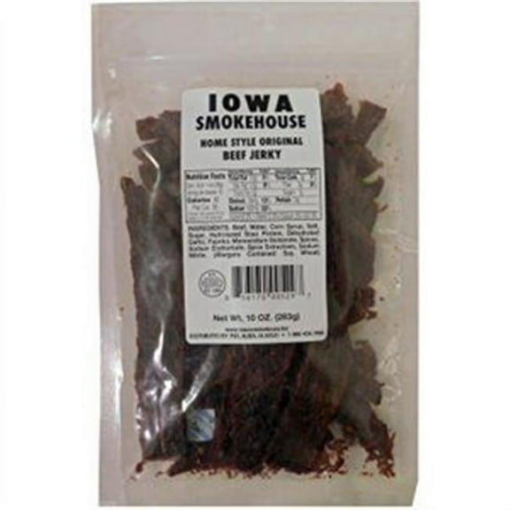 Iowa Smokehouse & Preferred Wholesale 10 oz Original Flavor Beef Jerky - Pack of 6