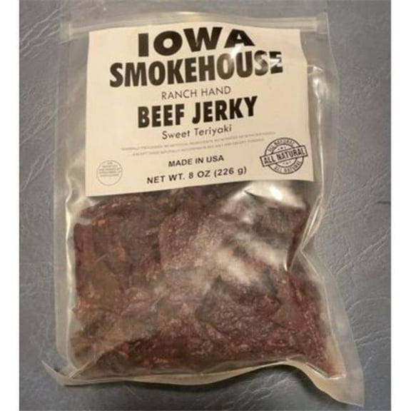 IOWA SMOKEHOUSE Ranch Hand Sweet Teriyaki Beef Jerky 8 oz Packet