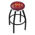 thumbnail image 1 of Iowa State Cyclones 30" Black Wrinkle Swivel Bar Stool with Chrome Accent Ring, 1 of 7