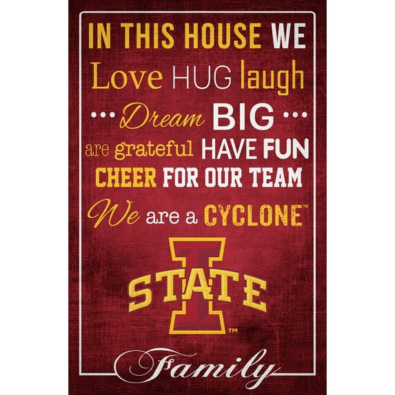 Iowa State Cyclones 17'' x 26'' In This House Sign