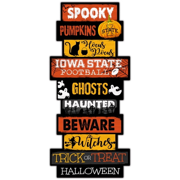 Iowa State Cyclones 24'' Halloween Celebration Stack Sign