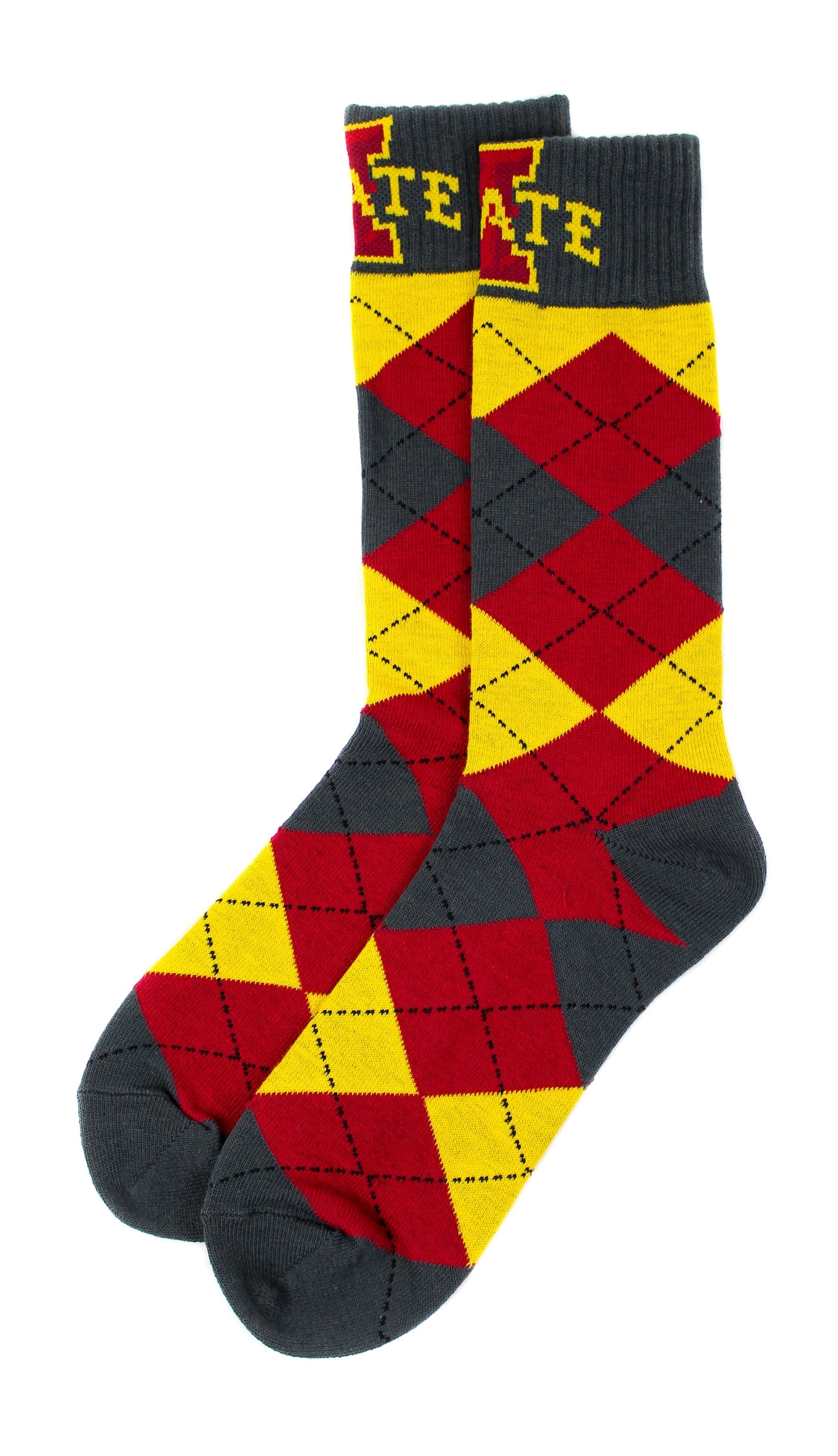 Iowa State Cyclones Argyle Sock - Donegal Bay - Unisex - One Size - Knee-High