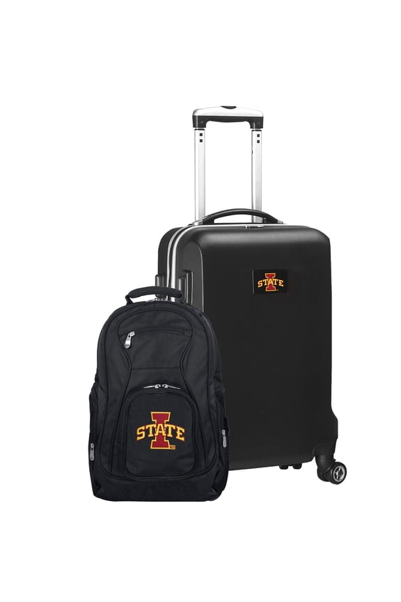 Iowa State Cyclones Deluxe 2-Piece Backpack and Carry-On Set - Black