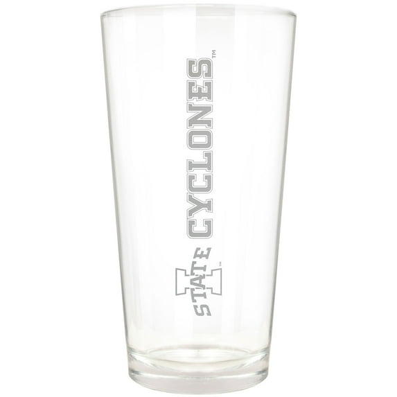 Iowa State Cyclones Etched 16oz. Vertical Rally Cry Pint Glass
