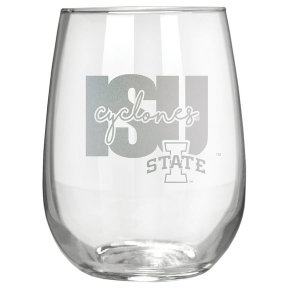 Iowa State Cyclones Etched 17oz. City Stemless Wine Glass