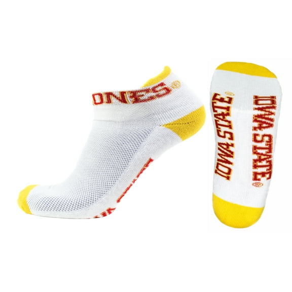Iowa State Cyclones Footie, Yellow Heel Toe Sock - Donegal Bay - Unisex - One Size - Low-Cut