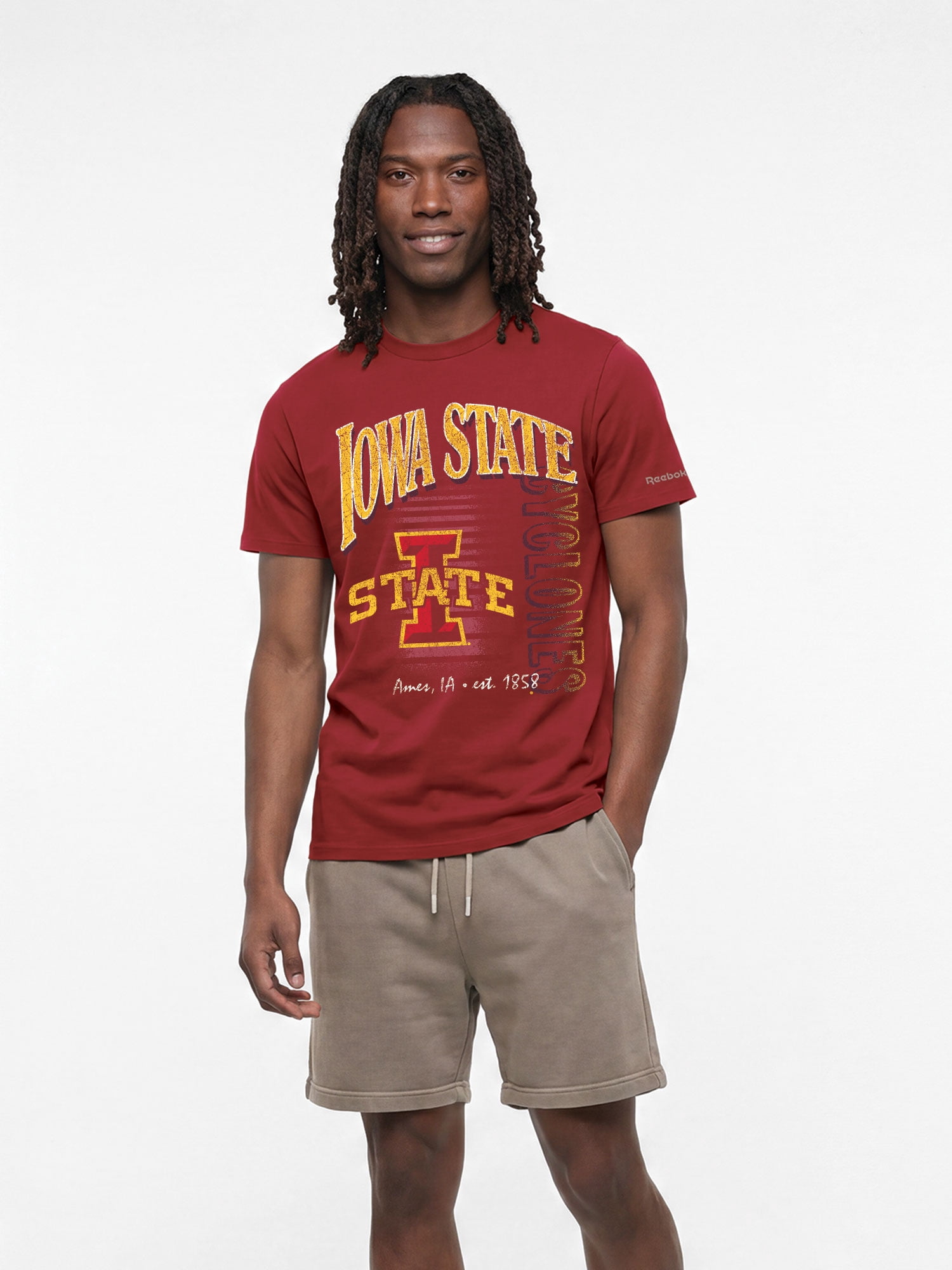 Iowa State Cyclones Reebok Mens Crew Neck Short Sleeve T-Shirt