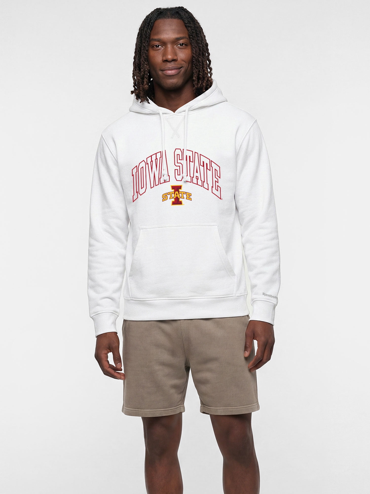 Iowa State Cyclones Reebok Mens White Hooded Sweatshirt