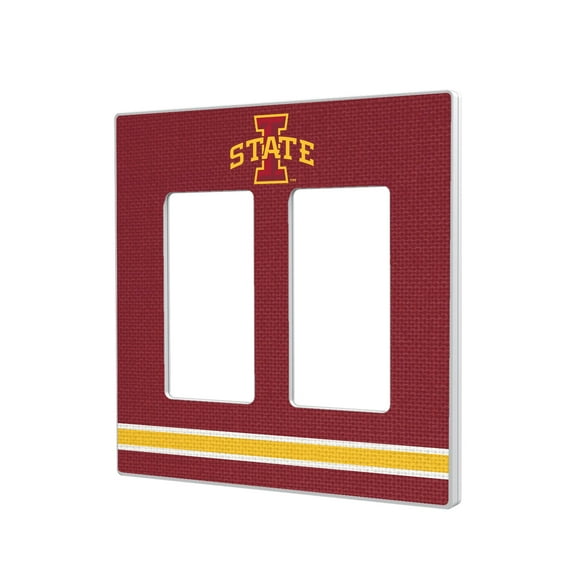 Iowa State Cyclones Stripe Design Double Rocker Light Switch Plate