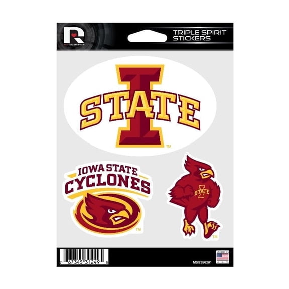Iowa State Cyclones Triple Spirit Stickers
