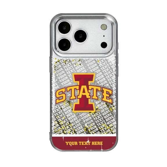 Iowa State Cyclones iPhone Endzone Personalized Glitter Case