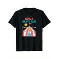 thumbnail image 1 of Iowa State Fair Circus Tent Graphic T-Shirt, Unisex Cotton Casual Round Neck Short Sleeve Tee with Stretch, Black with Vibrant State Fair Design, S-XXXL, 1 of 5
