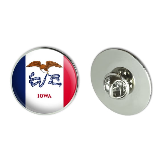 Iowa State Flag Metal 1.1" Tie Tack Hat Lapel Pin Pinback